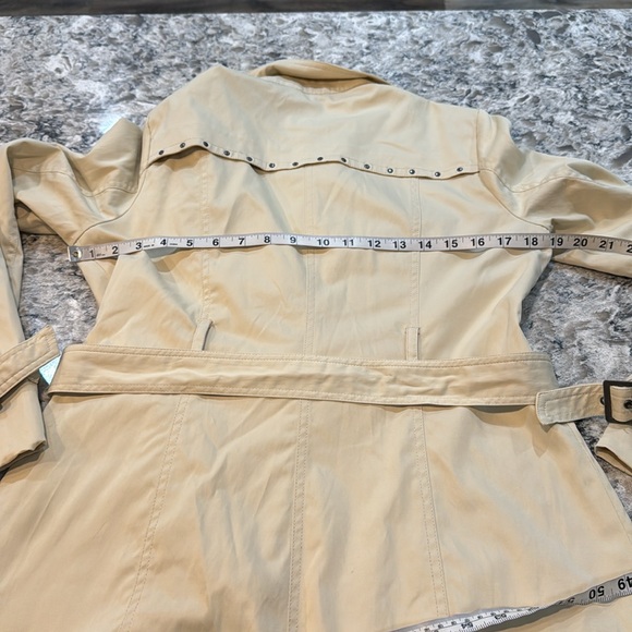 Cynthia Rowley | Cotton Blend Trench Coat in Cream Size M Medium - Picture 14 of 15